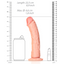 RealRock 8" Curved Realistic Dildo With Suction Cup
