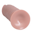 Close up of the suction base cup of a thick 9 inch dildo. 