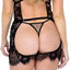 Roma Femme Fatale Exposed Rear Sheer Lace Chemise & Thong