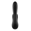 Back view of rabbit vibrator by sex toy brand Satisfyer shows its dual magnetic charging points at the base of toy.