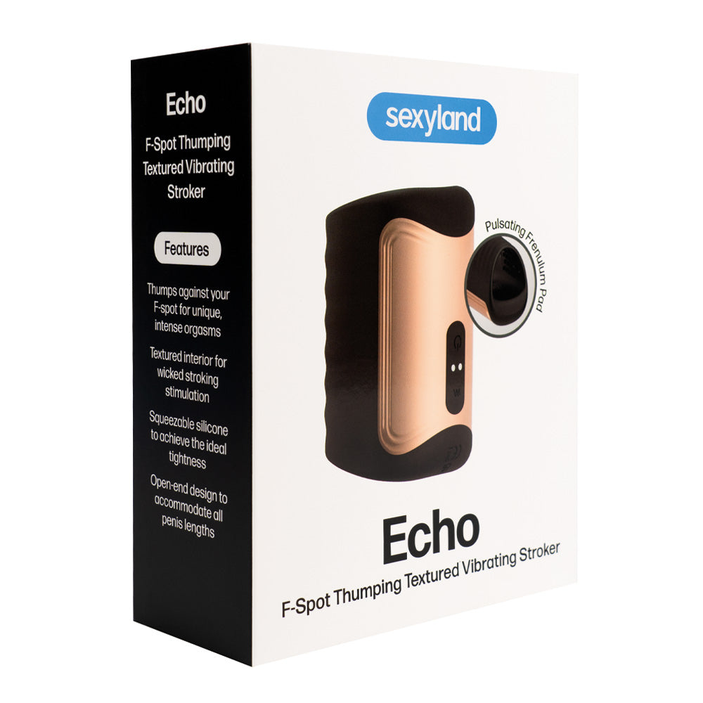 Thumping Sexyland Echo F-Spot Thumping Textured Vibrating Stroker Toy