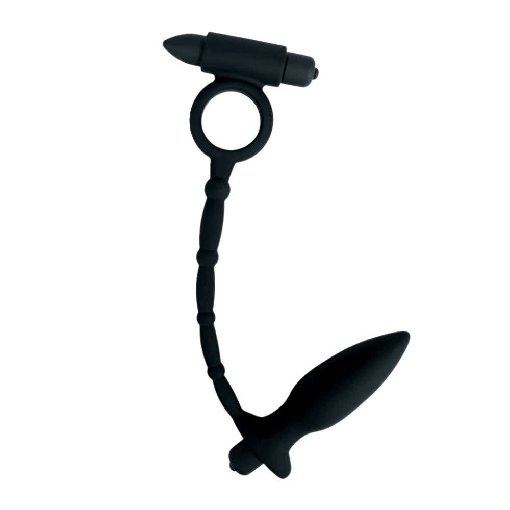 Sexyland Double Trouble Vibrating Butt Plug & Cock Ring Toy Sexyland Double Trouble Vibrating Butt Plug & Cock Ring Toy