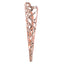 A rose gold filigree metal sensory fingertip with a tapered claw-like design and rounded tops