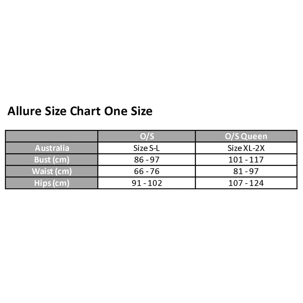 Allure Adore Between the Cheats V-String Panties has a narrow front panel with high-cut elastic straps that elongate your legs, highlight your hips & frame your rear with a V-shaped open back! Size chart.