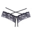  Allure Adore Dare Me Strappy Crotchless Lace Panties have a wraparound strappy waist detail & a crotchless opening in flirty scalloped lace. (4)