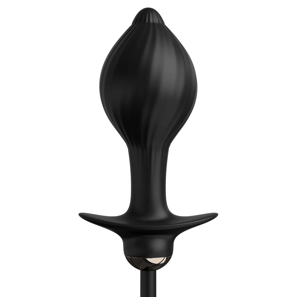 Anal Fantasy Elite Collection Auto-Throb Inflatable Vibrating Plug has a corded remote to activate 10 vibration modes + manual inflation & a pulsating, auto-throb mode to pulse against your inner walls! (3)