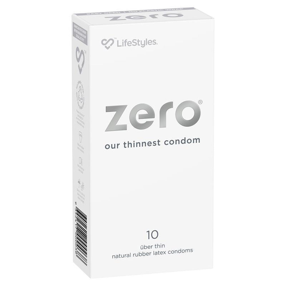These uber-thin latex condoms are less than 0.05mm thick so you can enjoy every sensation & feel closer to your lover than ever!  10 pack.