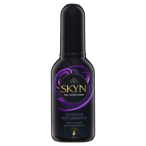 Ansell Skyn Maximum Performance Silicone-Based Lubricant is a non-sticky, fragrance- & preservative-free, clear formula that offers a long-lasting velvety smooth glide for enhanced sex!