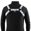 Cosmo Dare Holographic Rainbow Bulldog Chest Harness With D-Ring is great for parties, festivals + bright street looks & has a D-ring for attaching BDSM accessories. (2)