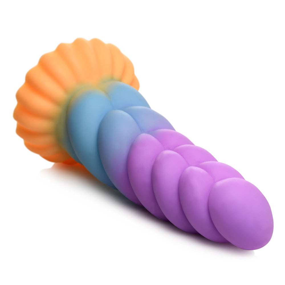 Creature Cocks Mystique Silicone Unicorn Horn Dildo will have you riding waves of magical pleasure as thick bulbous ridges rub against your inner walls. (3)