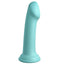 Dillio Big Hero 6" Platinum Cured Silicone G-Spot Dildo. Stimulate your G-spot or prostate w/ this hygienically superior dildo's bulbous head & curved shaft! Suction-cupped for strap-on play. Teal.