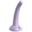  Dillio Curious Five 5" Platinum Cured Silicone Dildo offers G-spot/P-spot stimulation & has a rounded tip for comfortable insertion. Suction cup compatible w/ universal strap-on harnesses! Purple.