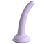  Dillio Curious Five 5" Platinum Cured Silicone Dildo offers G-spot/P-spot stimulation & has a rounded tip for comfortable insertion. Suction cup compatible w/ universal strap-on harnesses! Purple. (2)