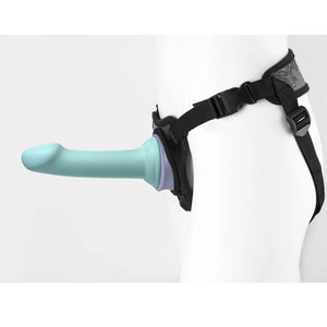  Dillio Platinum Body Dock Silicone Suction Cup Strap-On works w/ suction-cupped dildos & is easy to put on w/ the quick-release buckles. With dildo.