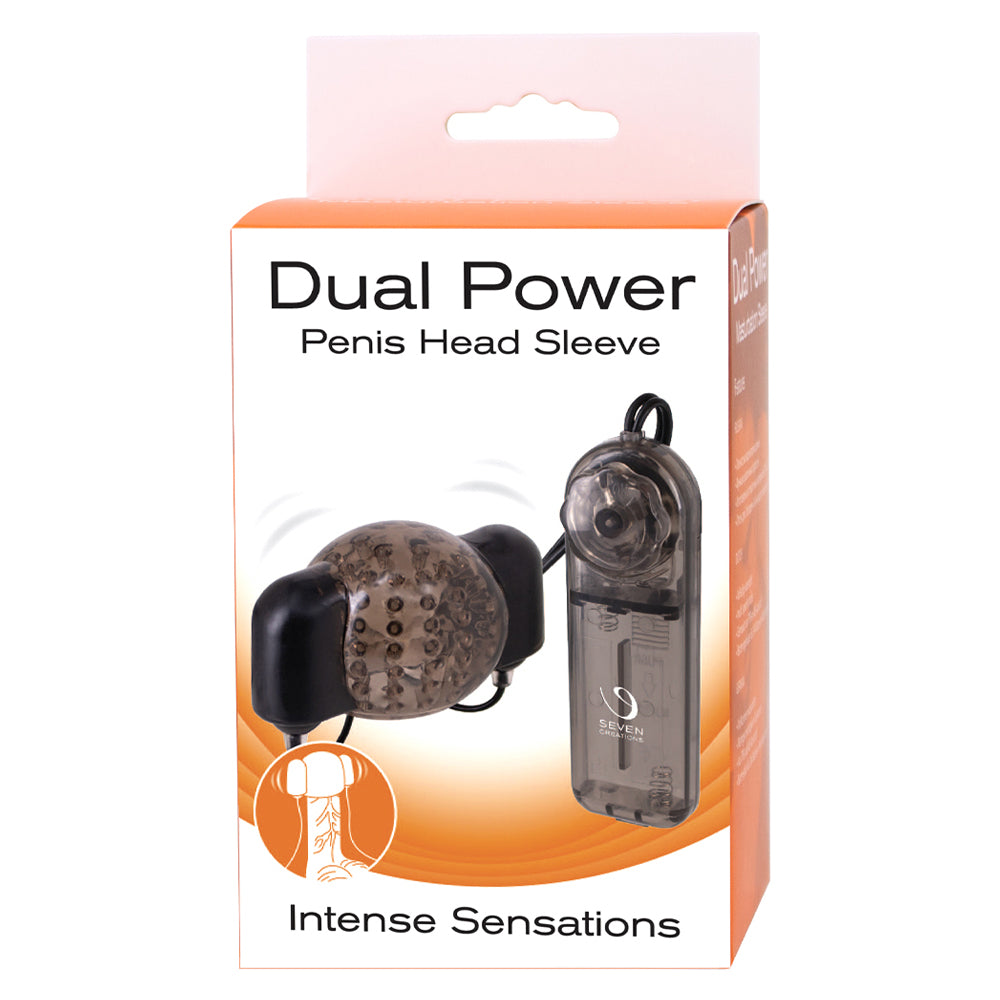 Stimulate your head and tip like never before in the Dual Power Penis Head Sleeve! Delivers intense vibrations to both sides of your tip & head. Package.