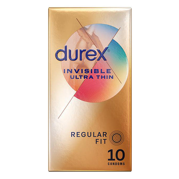 Durex Invisible Ultra-Thin Feel Regular-Fit Latex Condoms  Sexyland