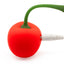 Emojibator Cherry Emoji Rechargeable Silicone Vibrator has 9 vibration modes in a spherical body shaped like a fun cherry emoji w/ a flexible stem to sweeten bedroom fun. USB charging.