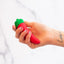 Emojibator Chili Pepper Emoji Tapered Silicone Mini Vibrator has 10 vibration modes packed into a curved body shaped like a fun chili emoji to heat up your bedroom fun. On-hand.