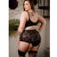 Fantasy Lingerie Curve Chloe Keyhole Bra & Gartered High-Waist Panty lifts & shapes your bust while the high-waisted panty gives you a dreamy hourglass figure in sheer mesh & floral lace. (6)