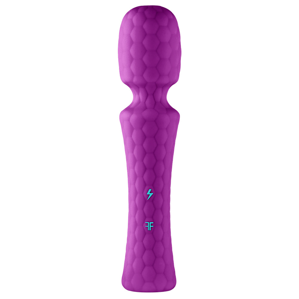  FemmeFunn Ultra Wand Vibrator XL has a comfy handle & flexible head w/ 10 vibration modes for earth-shattering pleasure that won't shatter your hand. Purple.