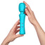  FemmeFunn Ultra Wand Vibrator XL has a comfy handle & flexible head w/ 10 vibration modes for earth-shattering pleasure that won't shatter your hand. Turquoise. On-hand.
