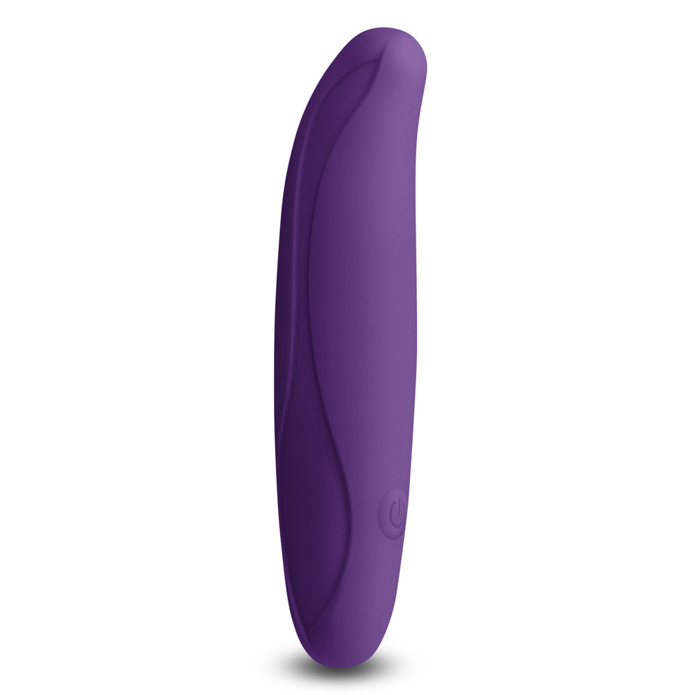 Inya Flirt Rechargeable Ultra-Flexible Silicone Vibrator is the most flexible, bendable vibrator in the world & has an upturned nubby tip for more precise pleasure. Purple.