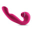  Inya Symphony Clitoral Suction & Come-Hither G-Spot Vibrator has 3 independent motors & control buttons for come-hither G-spot stroking, internal vibrations & clitoral air pulse suction. Pink.