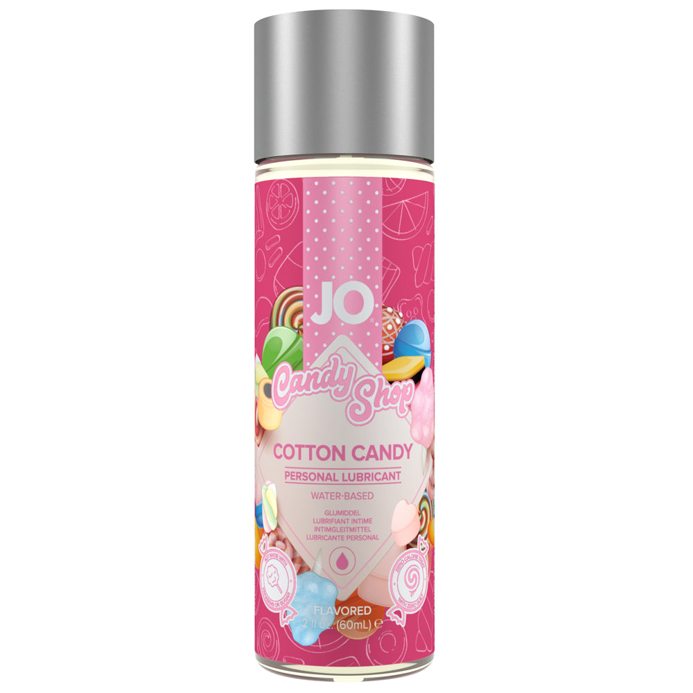 This tasty cotton candy-flavoured water-based personal lubricant from JO's Candy Shop range enhances foreplay & oral fun to new heights! 60ml.
