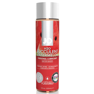This delicious watermelon-flavoured lubricant from JO's H2O water-based range provides long-lasting silky-smoothness w/ no calories! 120ml.