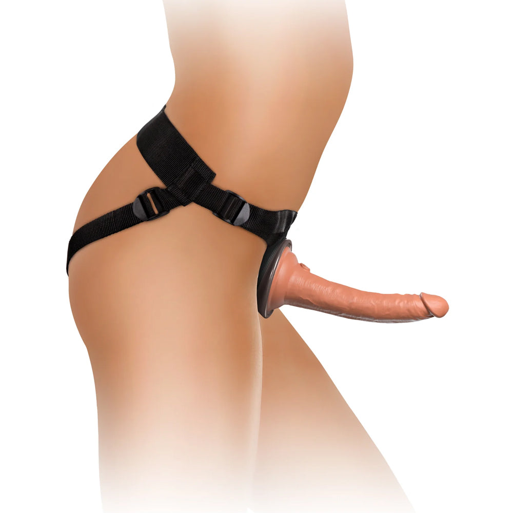  King Cock Elite Comfy Body Dock Suction Cup Strap-On Harness works w/ suction-cupped dildos in a push & play design & is easy to put on w/ quick-release buckles. With dildo. (2)