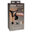 King Cock Elite Deluxe Silicone Body Dock Kit With Vibrating Balls includes a push & play strap-on harness, an 8" dual-density dildo & vibrating swinging balls for irresistible slapping sensations. Package.