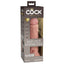 King Cock Elite Vibrating 8" Dual Density Silicone Dildoo has a firm core + soft outer to feel like a realistic erection & has 10 vibration modes to enjoy! Package.