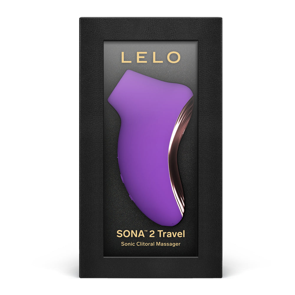 LELO Sona 2 Travel-Size Sonic Clitoral Stimulator is a compact clitoral massage that uses contactless SenSonic technology to stimulate your clitoris w/ 12 patterns of sonic waves! Package.