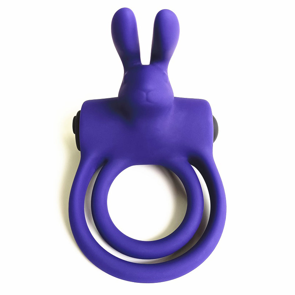 Leto R-Ring Vibrating Clitoral Bunny Cock & Ball Ring keeps you harder for longer & fits around shaft + testicles for a secure fit & have vibrating rabbit ears to stimulate a partner's clitoris!