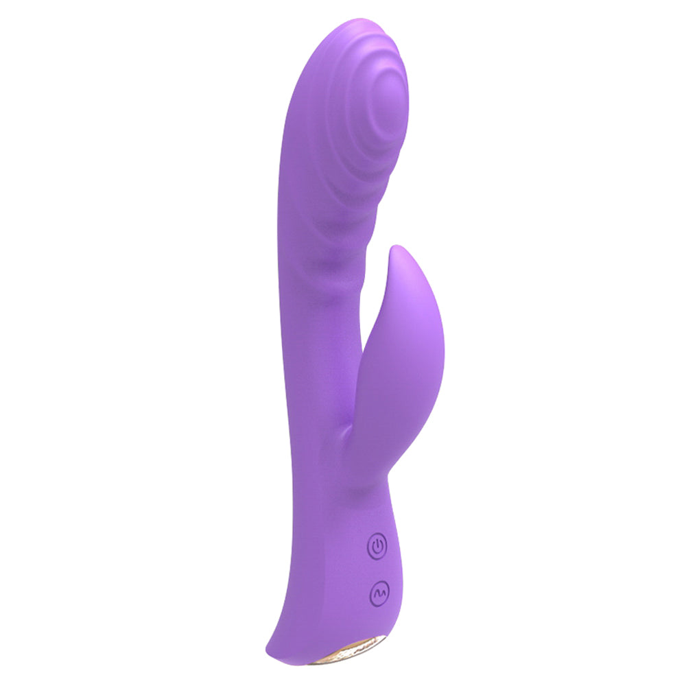 Leto Sensa Flexible Ribbed Silicone Rabbit Vibrator has 10 synchronised modes of vibration + a super-strong boost mode in the ribbed G-spot & clitoral heads.