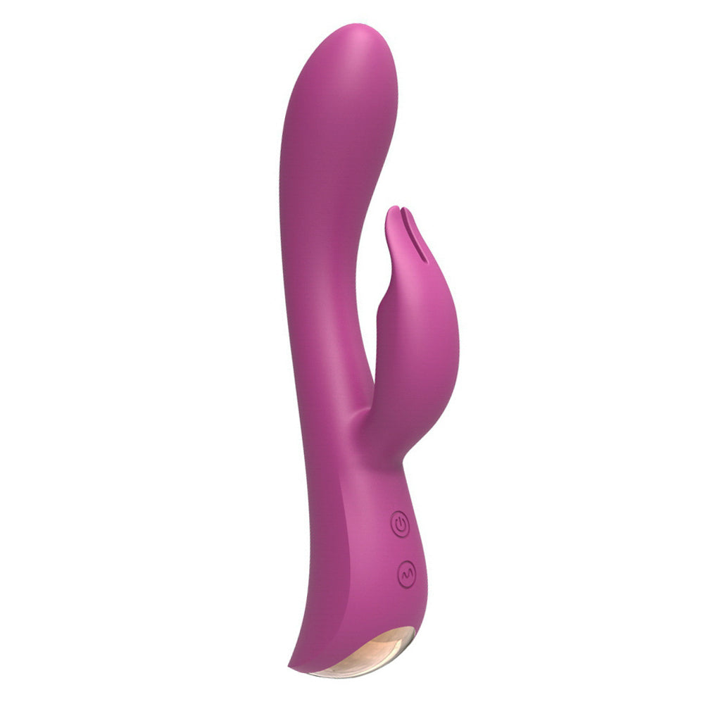 Leto Seraph Flexible Silicone Rabbit Vibrator has 10 synchronised vibration modes + a super-strong boost mode in the ergonomically curved G-spot & clitoral heads.