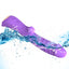 Leto Velvet Flexible Phallic Silicone Rabbit Vibrator has 10 vibration modes + a super-strong boost mode in the ribbed phallic G-spot head & nubby clitoral arm you can press against you as hard as you like! Waterproof.