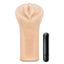 M Elite Veronika Self-Lubricating Vibrating Vaginal Stroker has internal ribbing & includes a vibrating bullet for more stimulation. The soft TPE self-lubricates w/ water or saliva for a wet & wild ride!