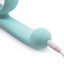 Magic Snail Perfect Contact Flexible Rabbit Vibrator has a unique snail shell design w/ a flexible, rolled-up shape that maintains constant clitoral contact while moving & thrusting! Light green. Charging cable.