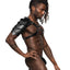 Male Power Aquarius Leather Chest Harness With Shoulder Shield has a bendable shoulder brace made from multiple layers of leather to keep up w/ you from BDSM events to edgy everyday wear! (4)