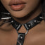  Male Power Aurelia Spiked Leather Collar & Chest Harness has long spikes around the collar & down the chest w/ adjustable leather straps at the waist + down the torso for your perfect fit! (3)
