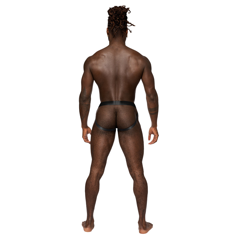 Male Power Easy Breezy Defining Sleeve Jock Strap features a defined sleeve pouch to support your package & has modern, low-rise satin-finished elastic waist & leg straps for comfortable wear! (4)