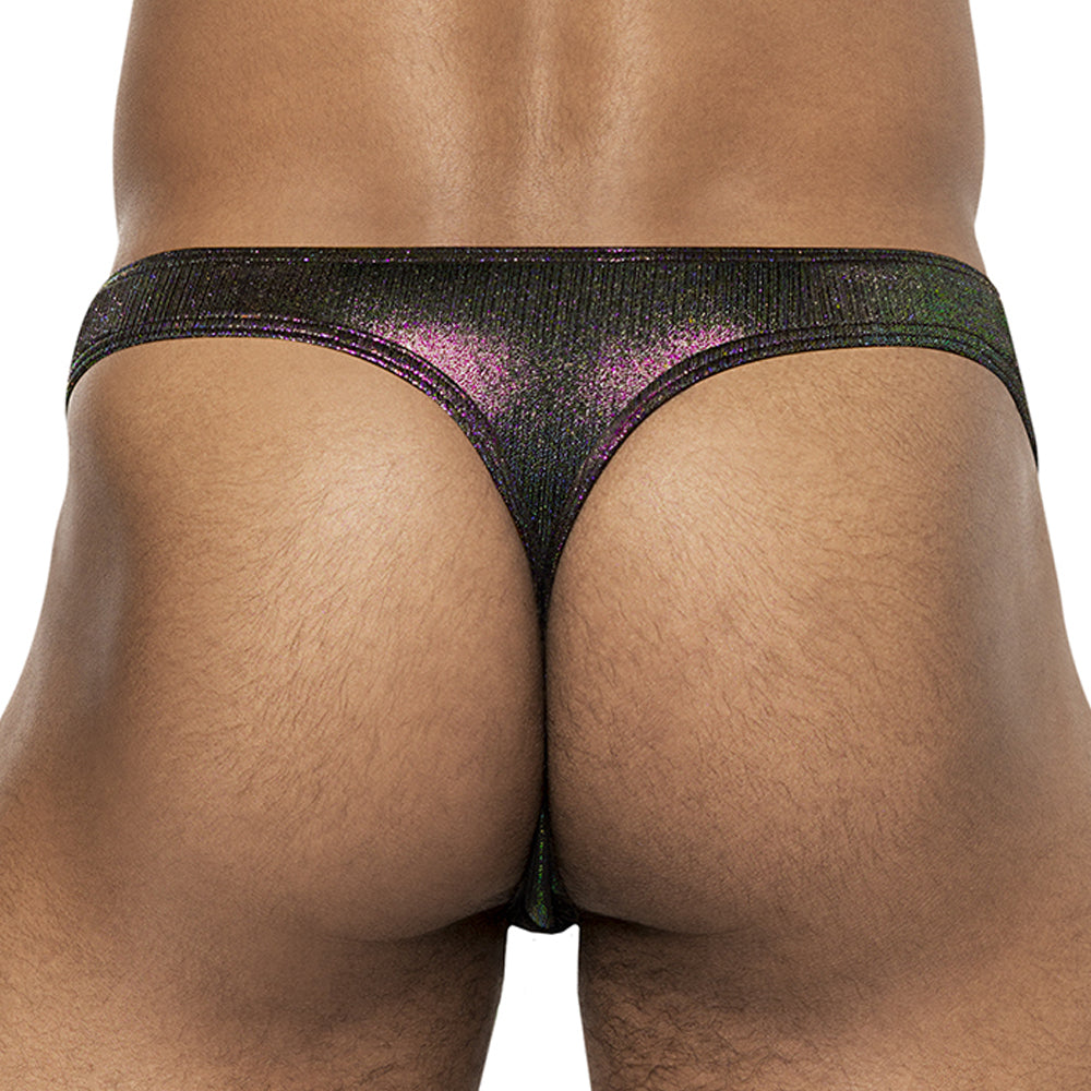 Male Power Hocus Pocus Holographic Uplift Bong Thong has a cheeky-cut rear to accentuate your buns while the seamed pouch supports & defines your package. (2)