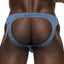 Male Power Moonshine Backless Jock exposes your buns w/ an open rear + jock-style straps & has a supportive, defining seamed pouch in cool stretch fabric. (2)
