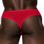 Male Power Sassy Lace Sheer Mesh Peek-A-Boo Open Ring Thong has an open crotchless front to show off your package while the rear reveals your buns. Red. (2)