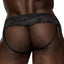 Male Power Sassy Lace Skirted Waistband Jock Strap blends a masculine jockstrap w/ soft feminine lace to accentuate your buns & package. Black. (2)