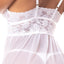 Mapale Floral Lace & Mesh Underwired Babydoll With G-String is made from floaty sheer mesh & has strappy underwired cups in floral lace for a feminine touch. (4)