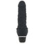 Mini Silicone Classic Geisha Vibrator is a battery-operated waterproof silicone sex toy w/ 7 vibration functions + nodes & veins for extra stimulation. Black.