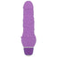 Mini Silicone Classic Geisha Vibrator is a battery-operated waterproof silicone sex toy w/ 7 vibration functions + nodes & veins for extra stimulation. Lavender.