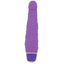  Mini Silicone Classic Long John Vibrator is a battery-operated waterproof silicone sex toy w/ 7 vibration modes + a ridged phallic head & veins for a realistic feel! Lavender.